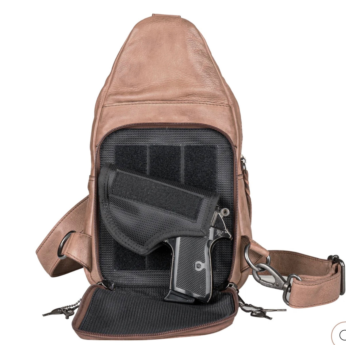 Taylor Leather Concealed Carry Sling Backpack - Hiding Hilda, LLC