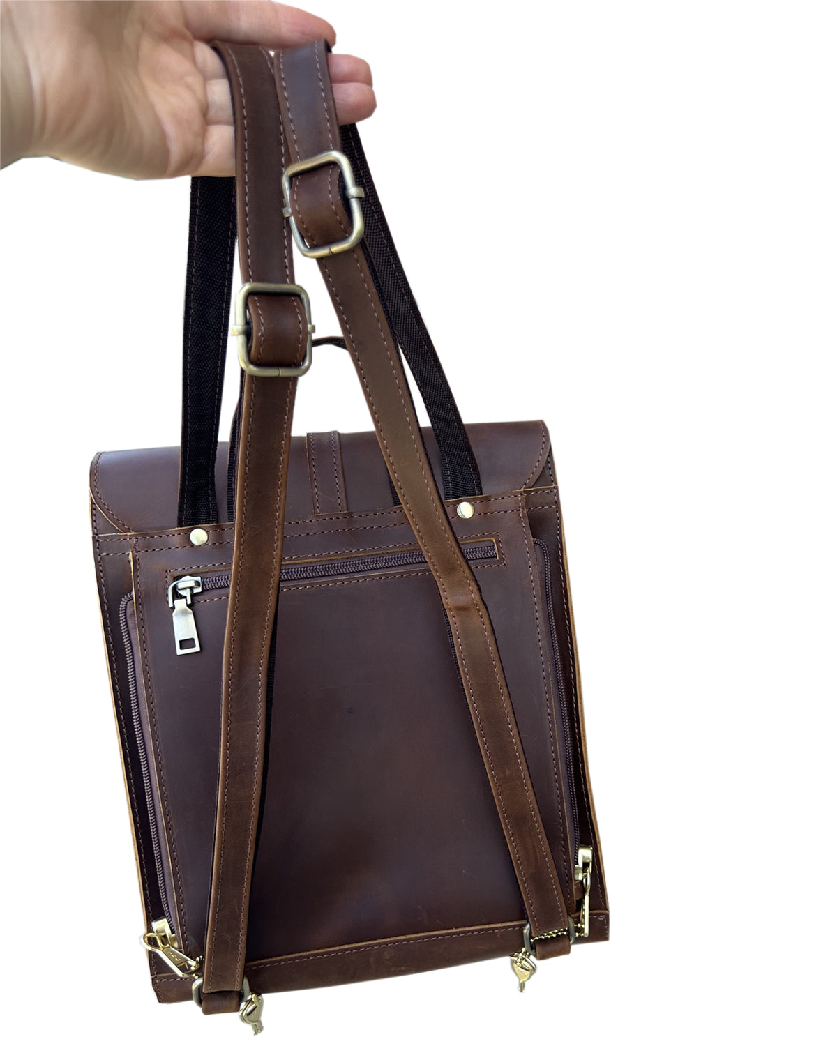 Vintage Leather Concealed Carry Backpack - Hiding Hilda, LLC
