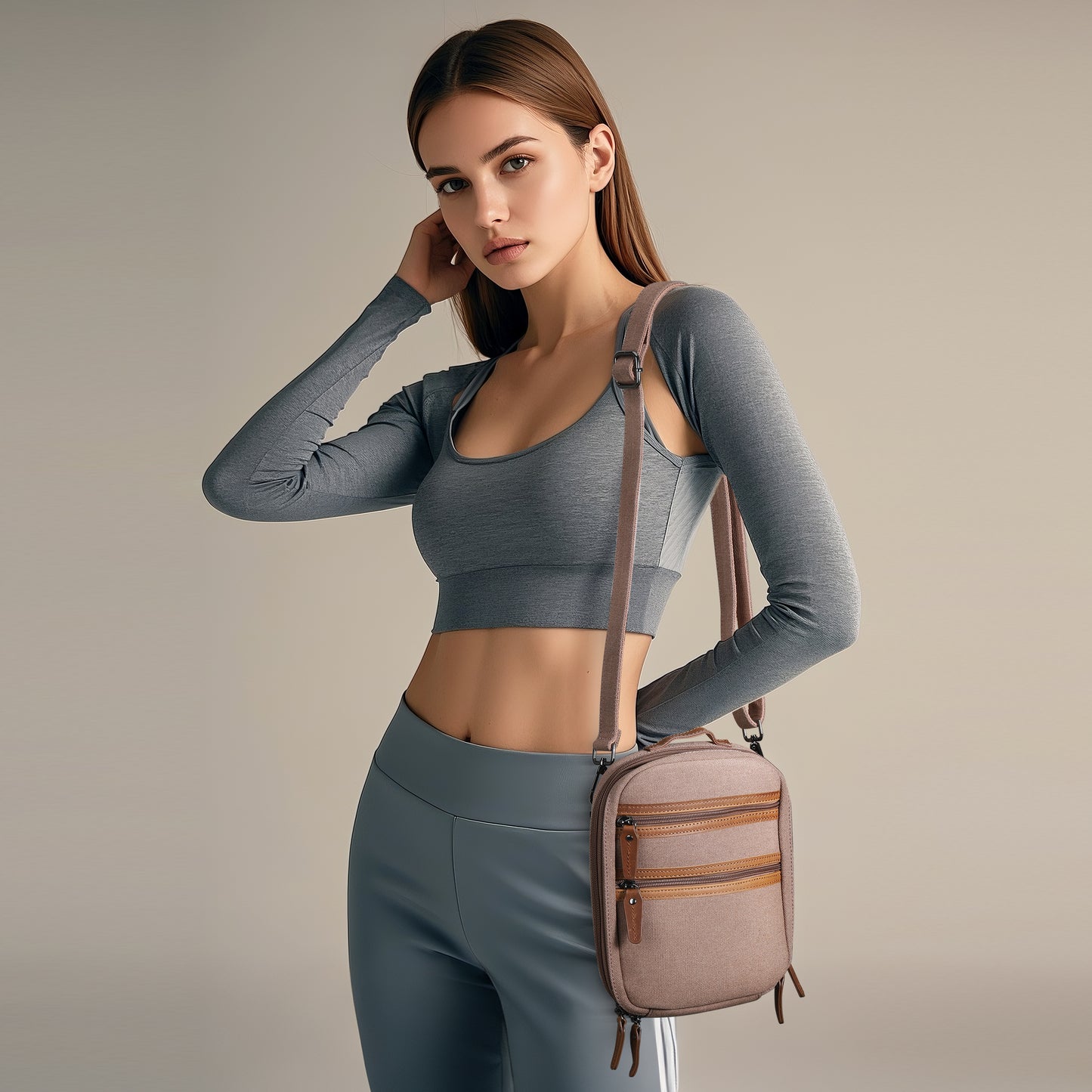 Jax Unisex Canvas Crossbody - Hiding Hilda, LLC