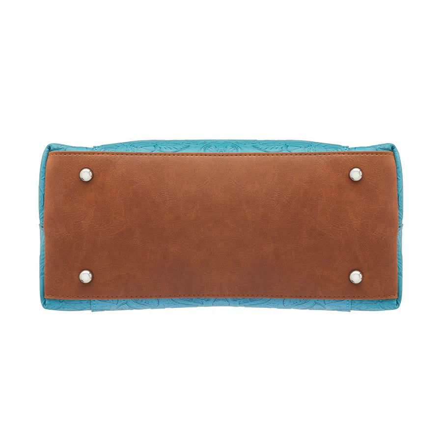 Classic Town Tote by GTM Debossed USA Cowhide - Hiding Hilda, LLC