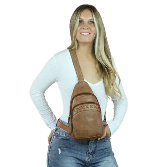 Taylor Leather Concealed Carry Sling Backpack - Hiding Hilda, LLC