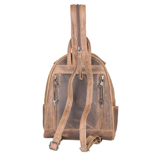 Daisy Leather Concealed Carrt Lockable Backpack - Hiding Hilda, LLC