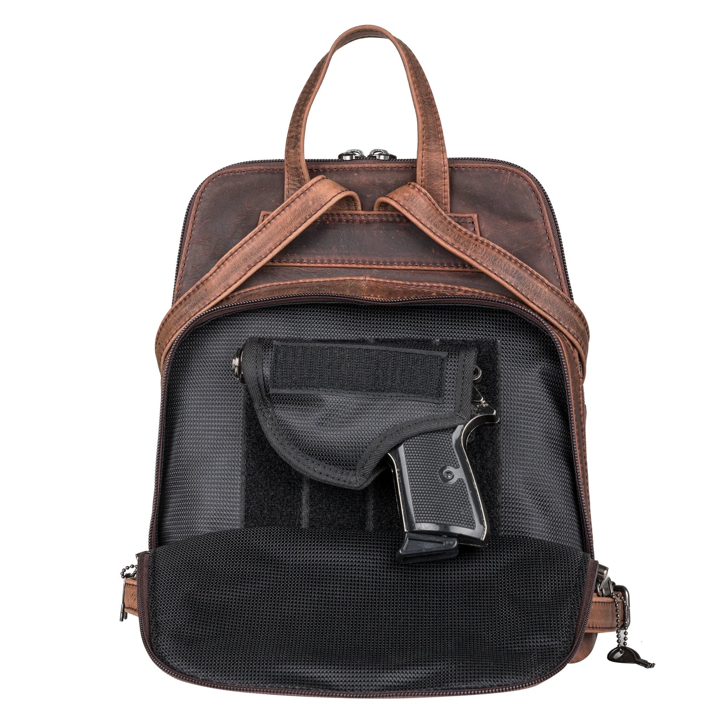 Concealed Carry Jayden Leather Backpack - Hiding Hilda, LLC