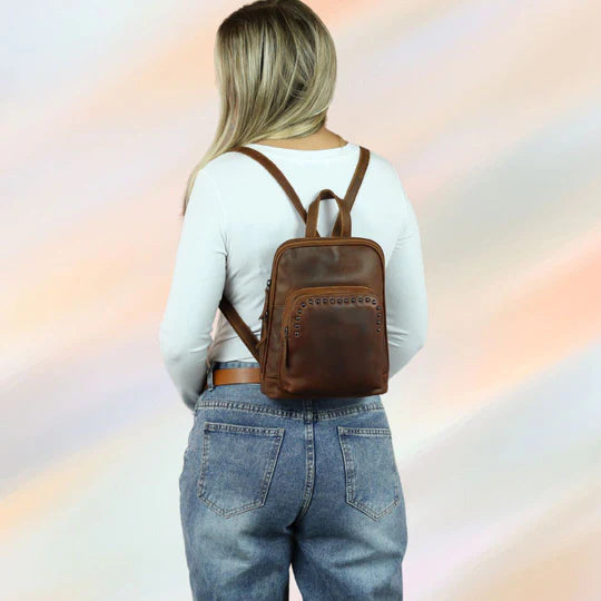 Abby Leather Concealed Carry Backpack - Hiding Hilda, LLC