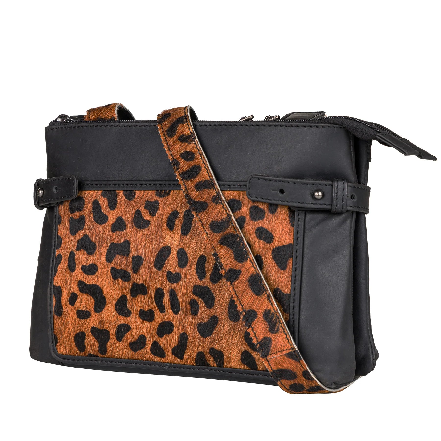 Paige Hair-on Leather Concealed Carry Crossbody Purse - Hiding Hilda, LLC