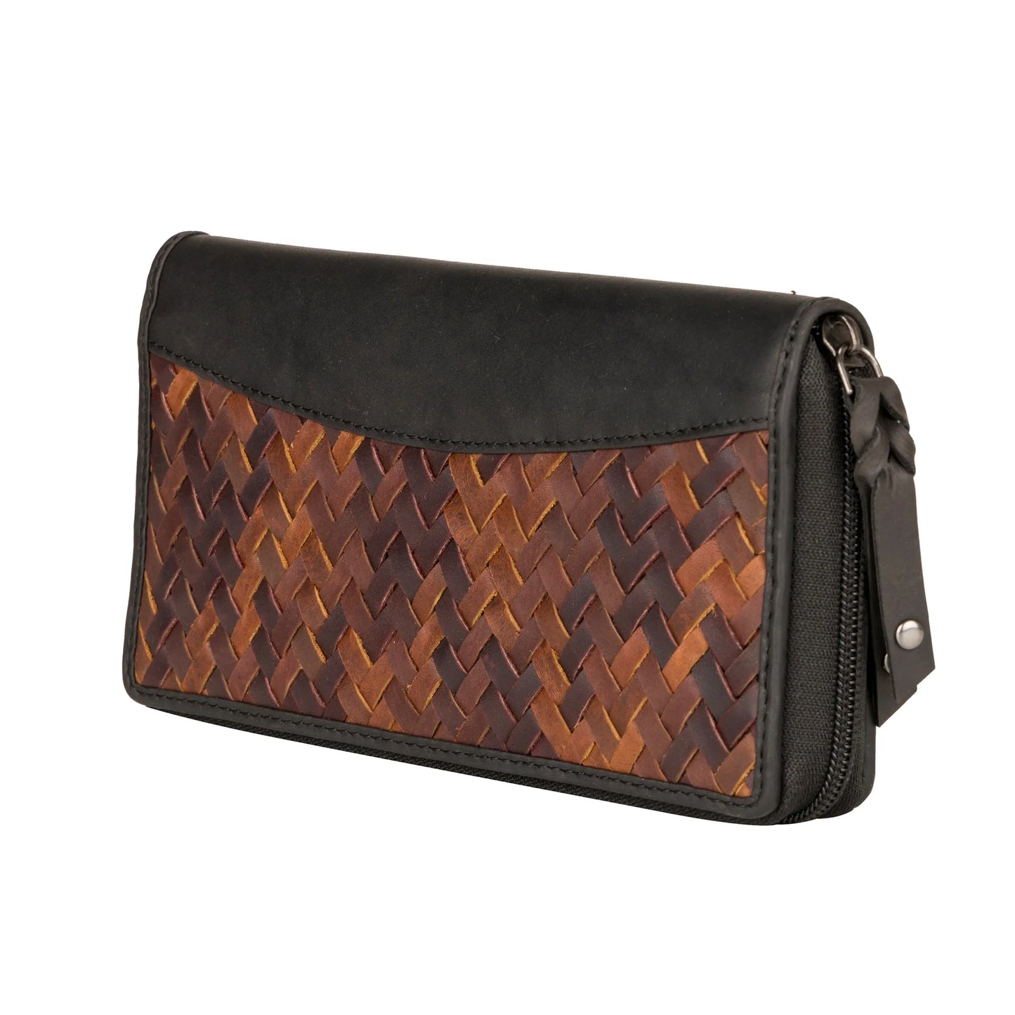 Angie RFID Woven Leather Wallet - Hiding Hilda, LLC
