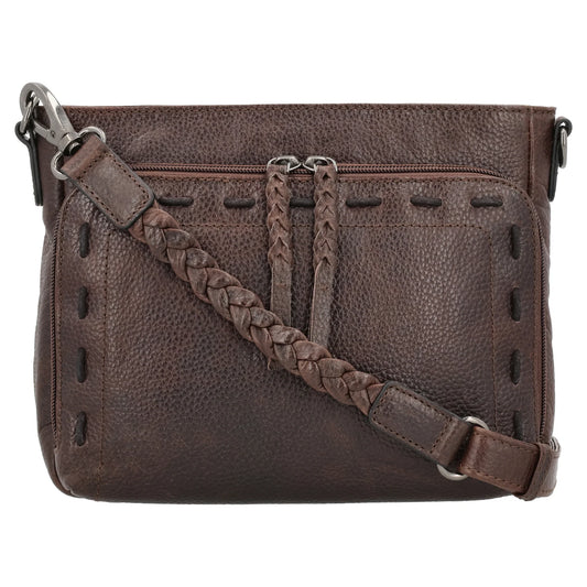 Zoe Buffalo Leather Crossbody Purse - Hiding Hilda, LLC