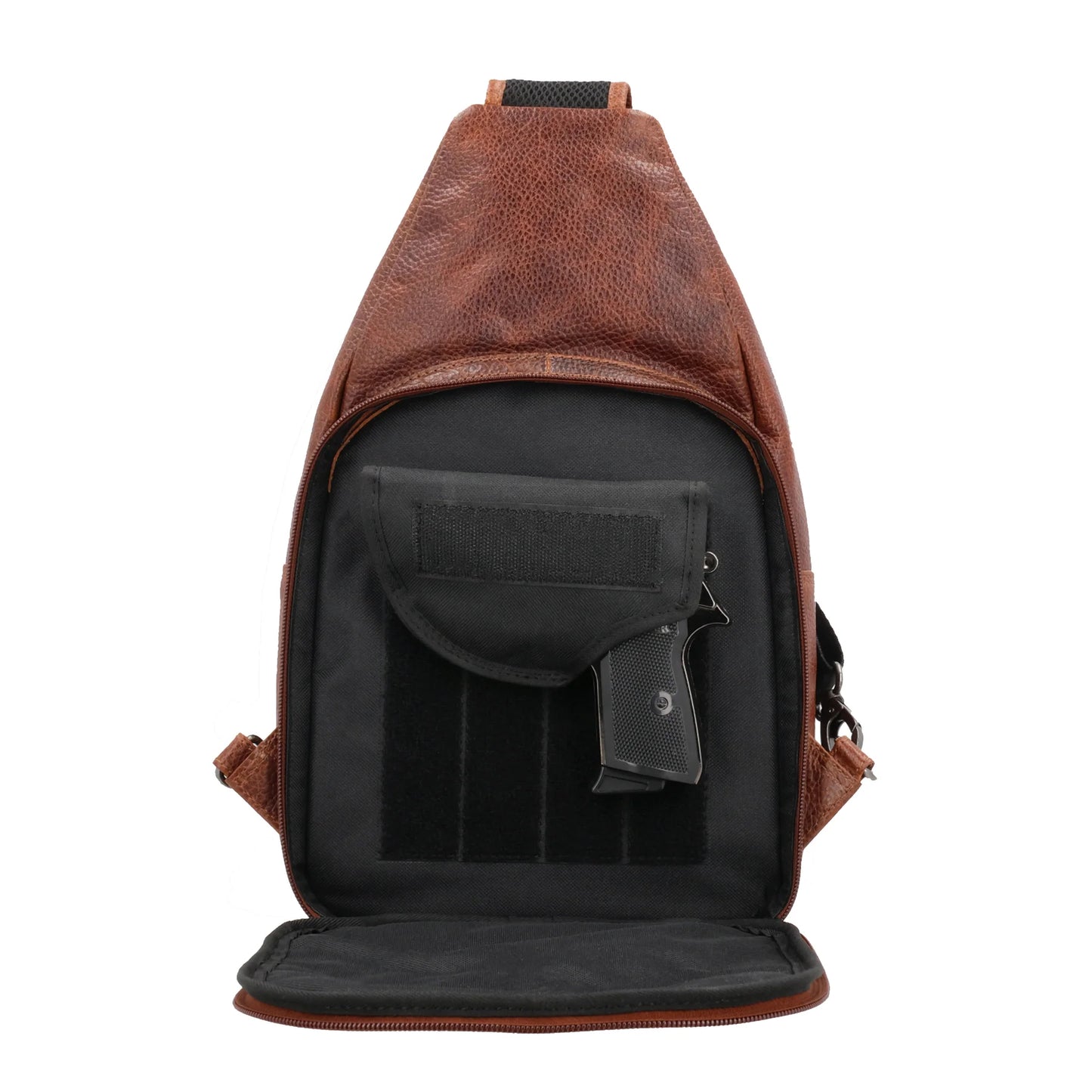 Grayson Buffalo Leather Sling Bag - Hiding Hilda, LLC