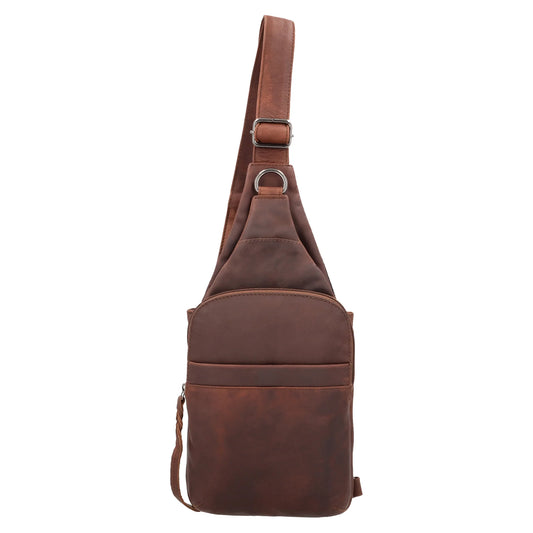 Dakota Leather Sling Bag - Hiding Hilda, LLC