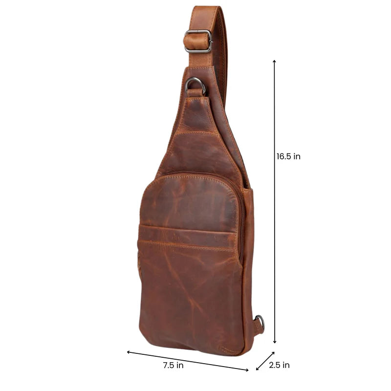Dakota Leather Concealed Carry Sling Bag - Hiding Hilda, LLC