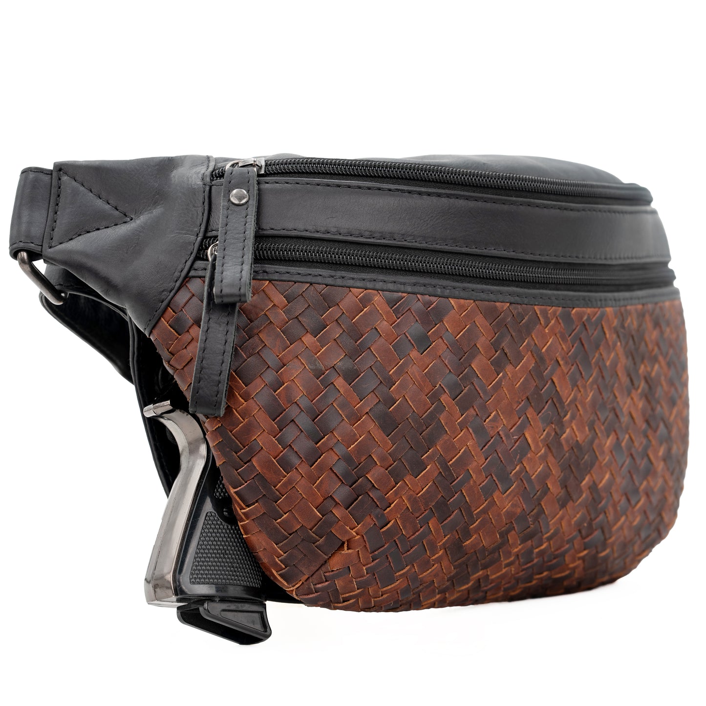 Haisley Woven Leather Sling Bag - Hiding Hilda, LLC