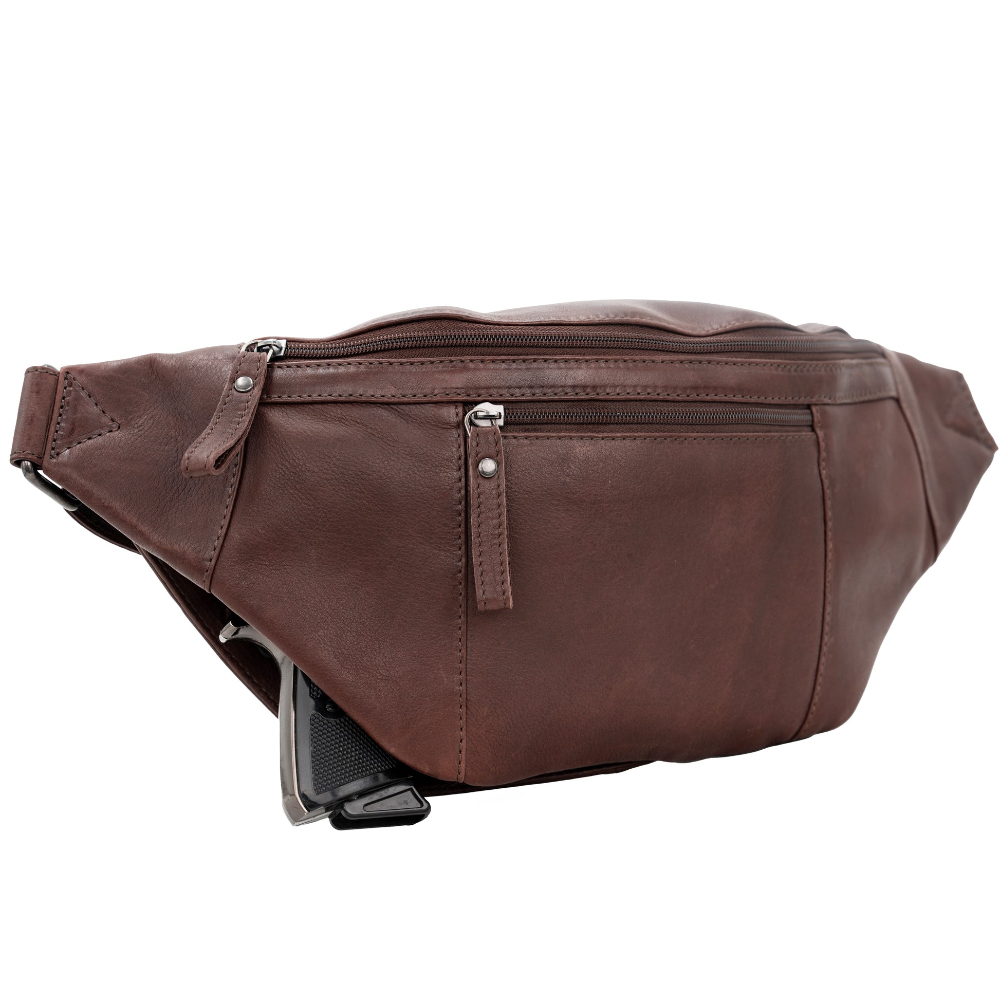 Charlie Leather Sling Bag with Magnetic Entry - Hiding Hilda, LLC