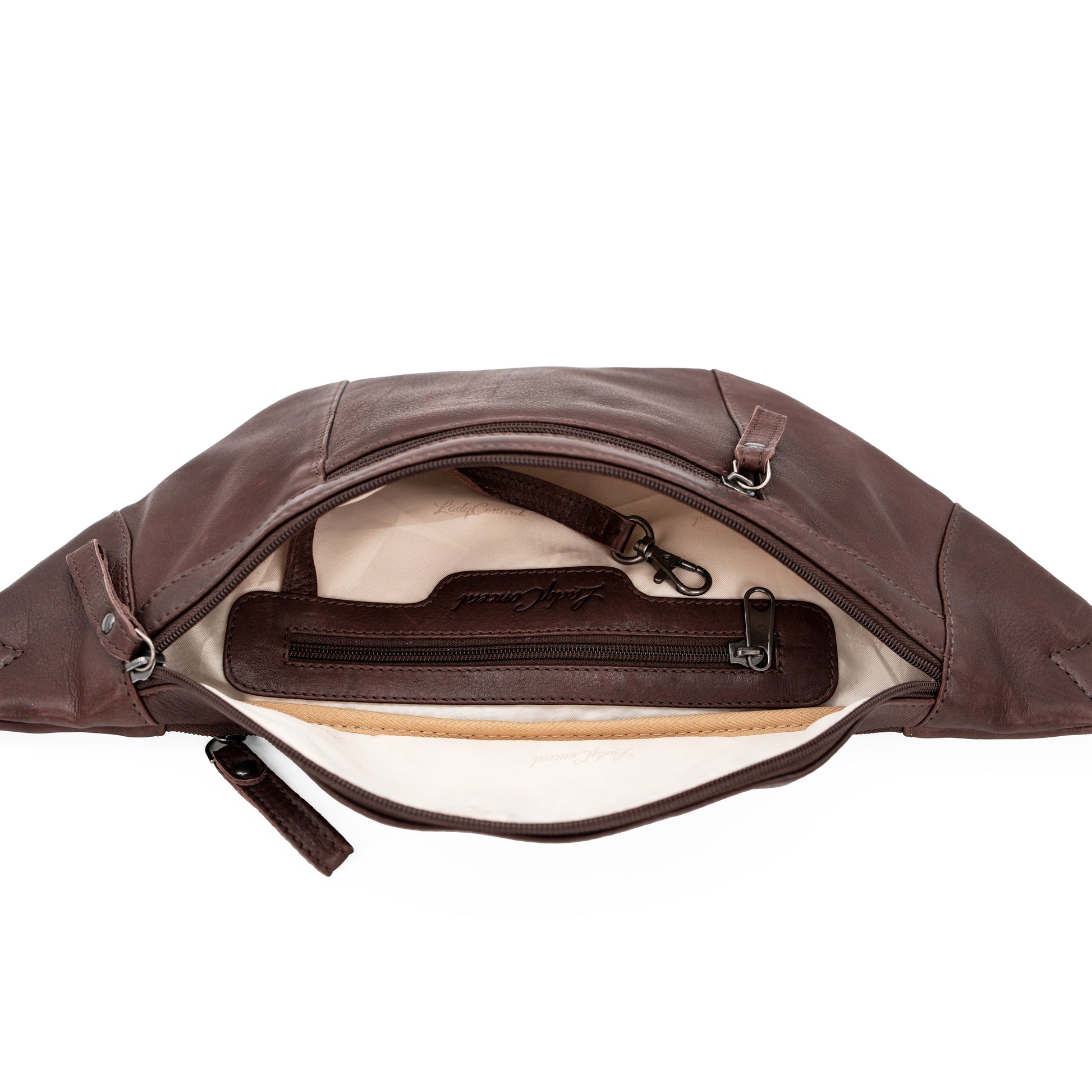 Charlie Leather Sling Bag with Magnetic Entry - Hiding Hilda, LLC