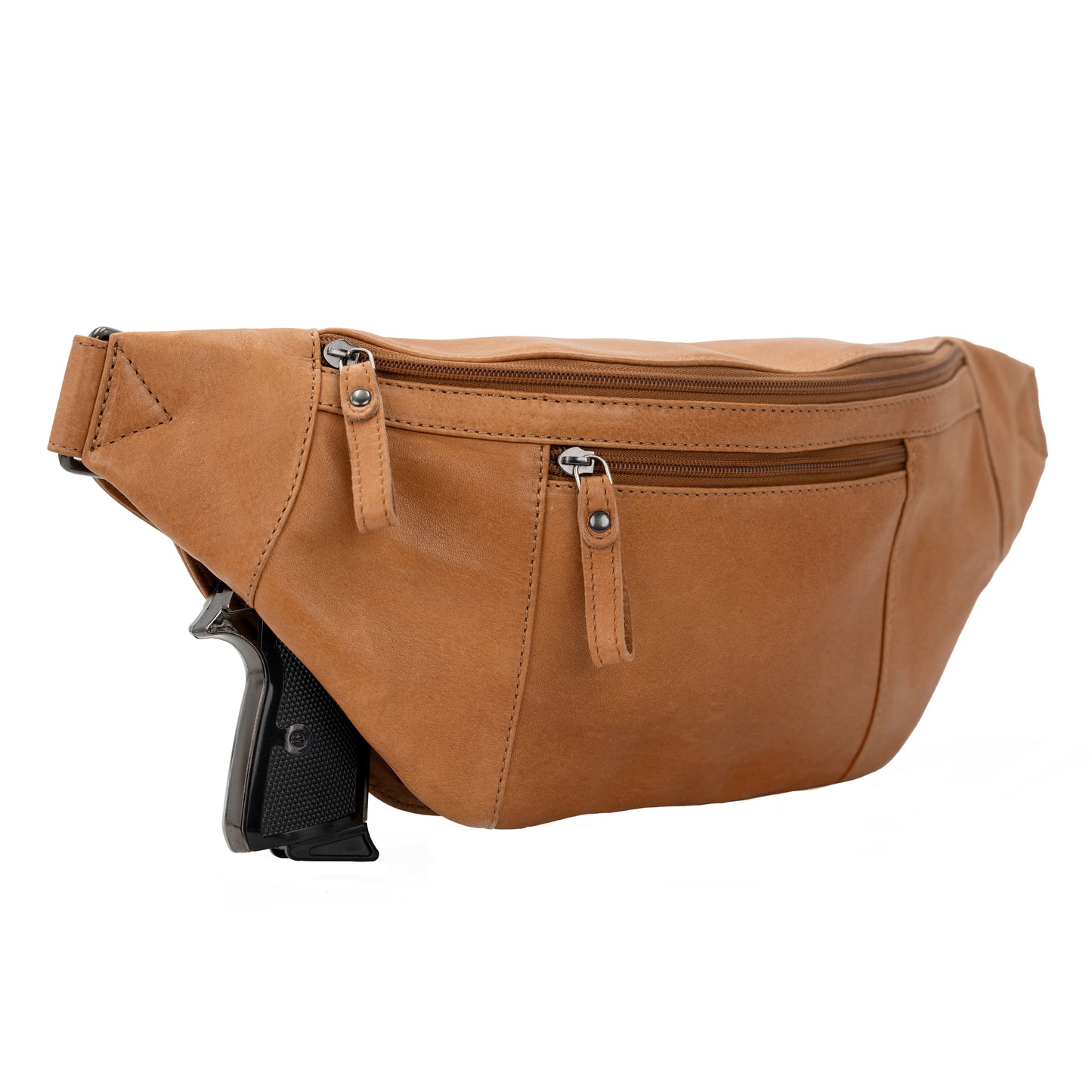 Charlie Leather Sling Bag with Magnetic Entry - Hiding Hilda, LLC