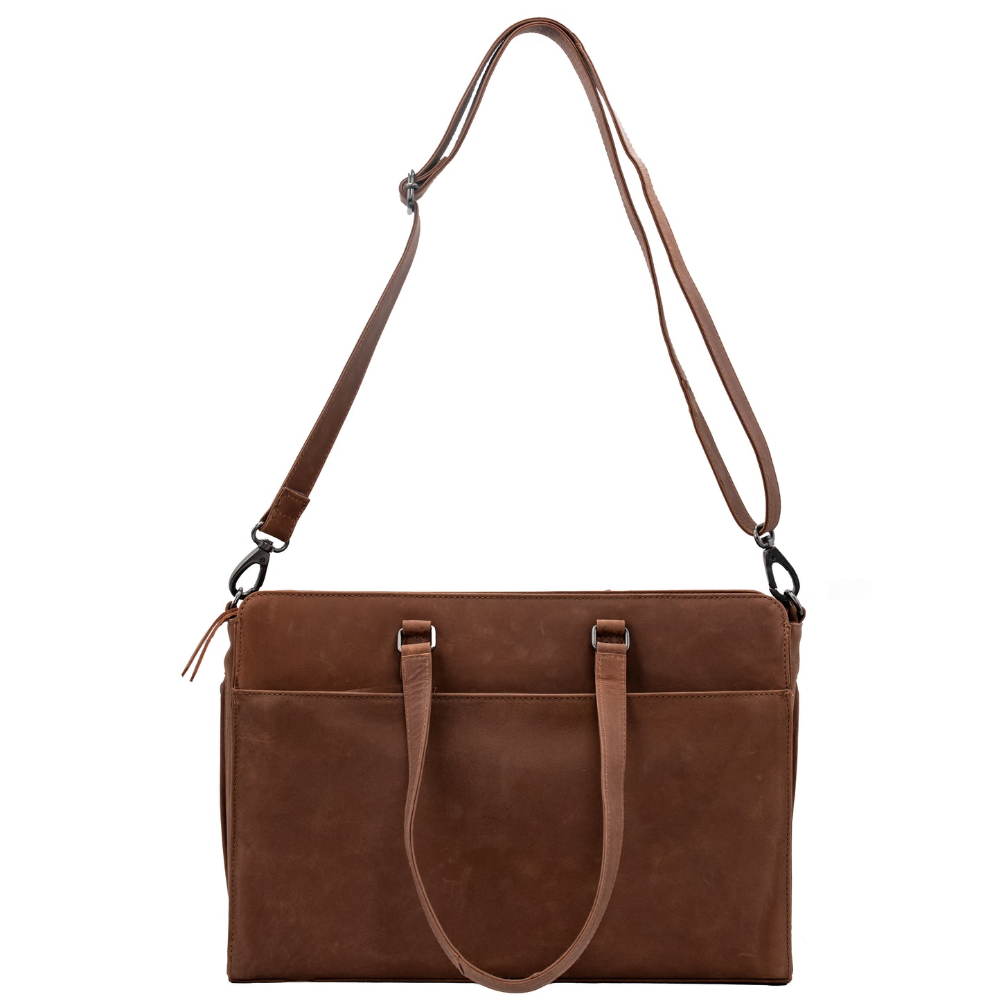 Willow Leather Computer Satchel - Hiding Hilda, LLC