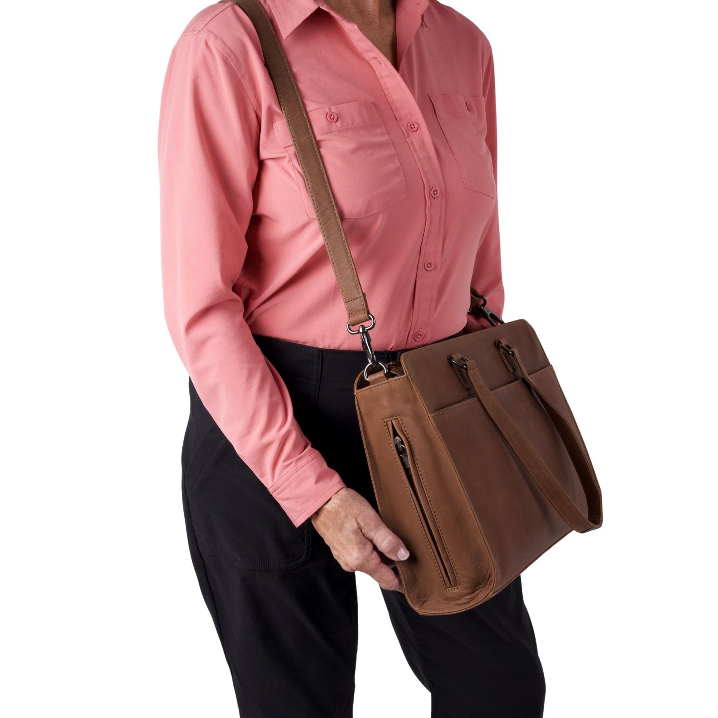 Willow Leather Computer Satchel - Hiding Hilda, LLC