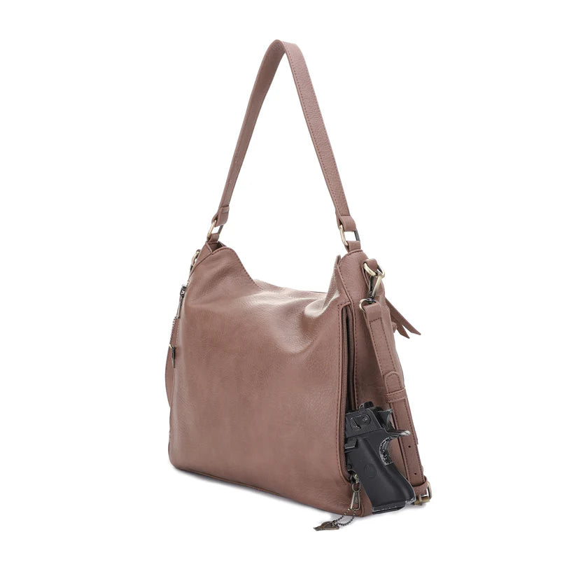 Dakota Lock and Key Hobo Shoulder Bag - Hiding Hilda, LLC