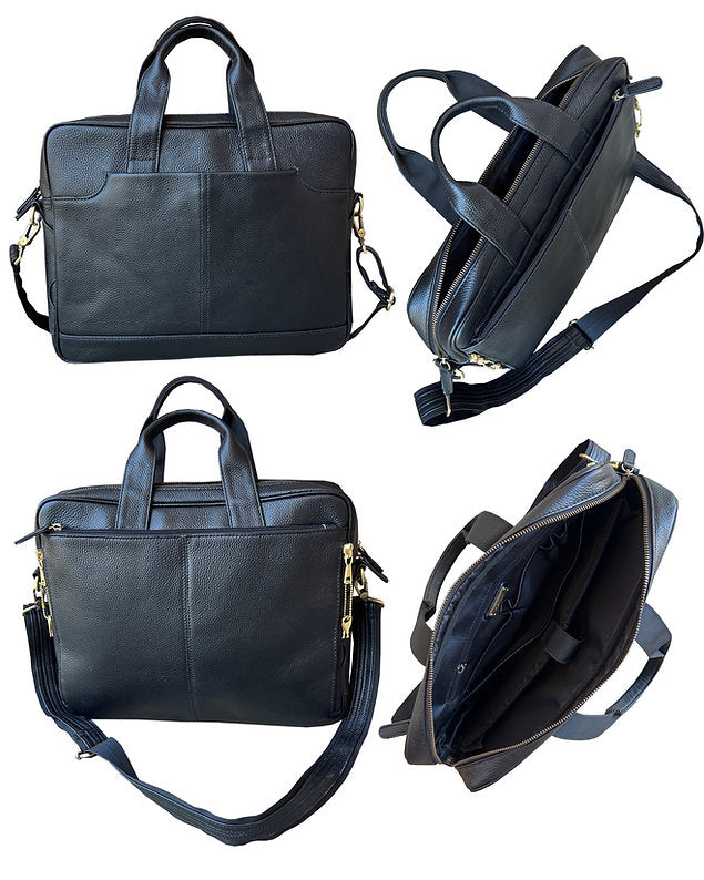 Roma Leather Concealed Carry Lockable Briefcase - Hiding Hilda, LLC