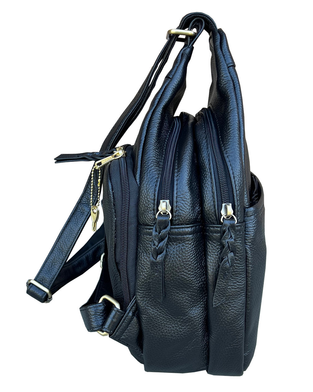 Concealed Carry Lockable Leather Backpack - Hiding Hilda, LLC