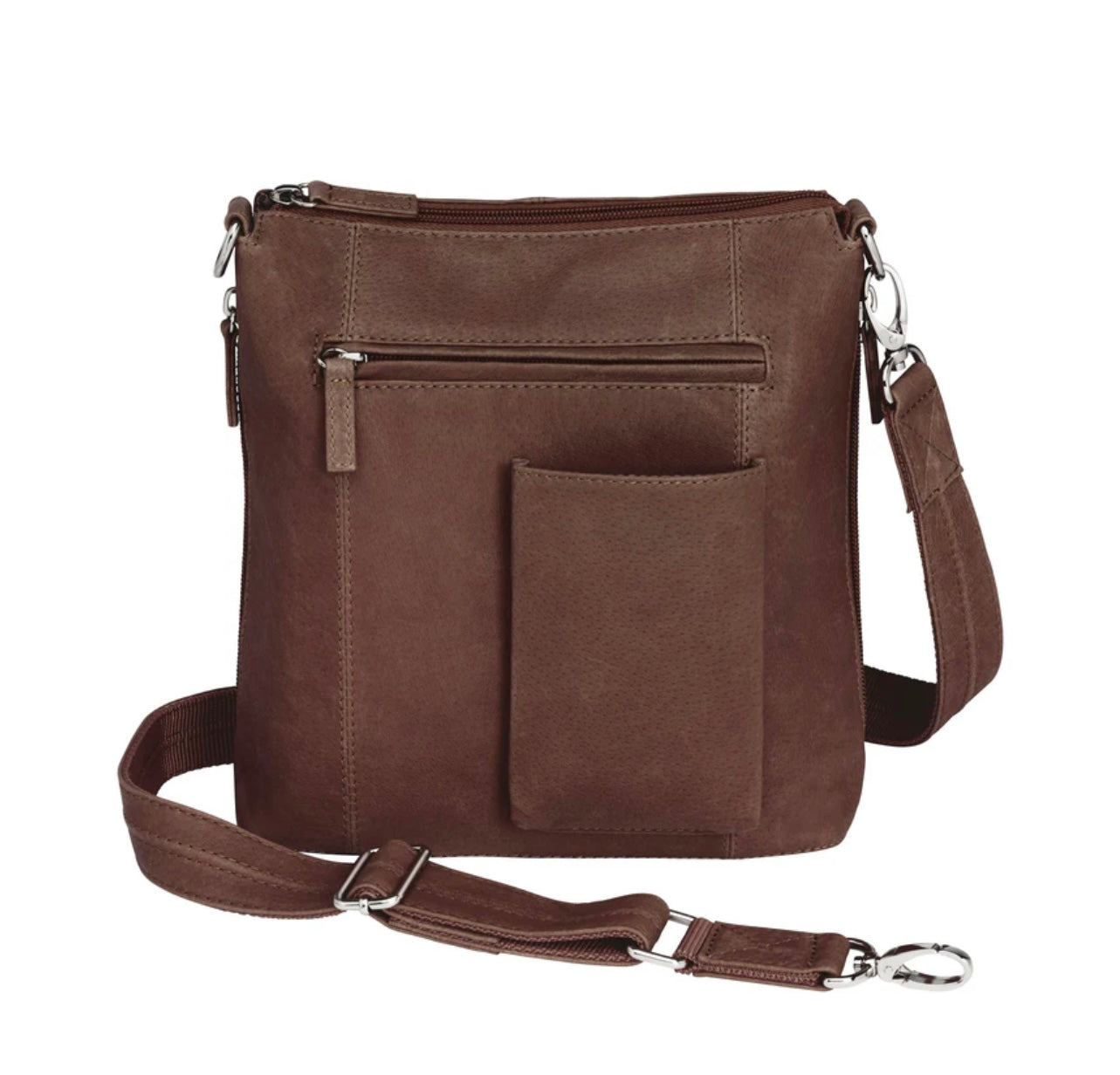 Perfect Leather Flat Sac Concealed Carry Crossbody Purse - Hiding Hilda, LLC