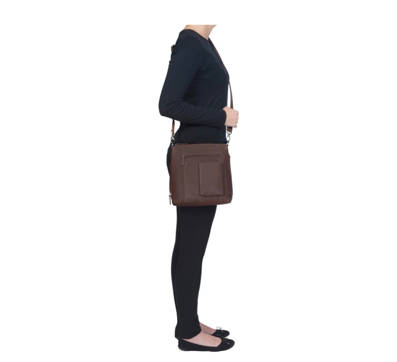 Perfect Leather Flat Sac Concealed Carry Crossbody Purse - Hiding Hilda, LLC