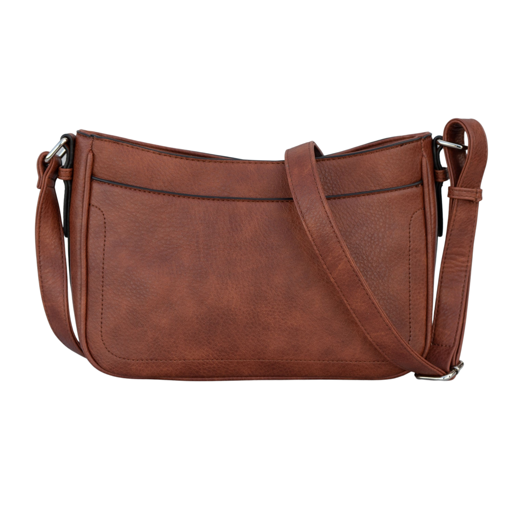 Shop LC Handcrafted Brown Faux Leather Crossbody Bag
