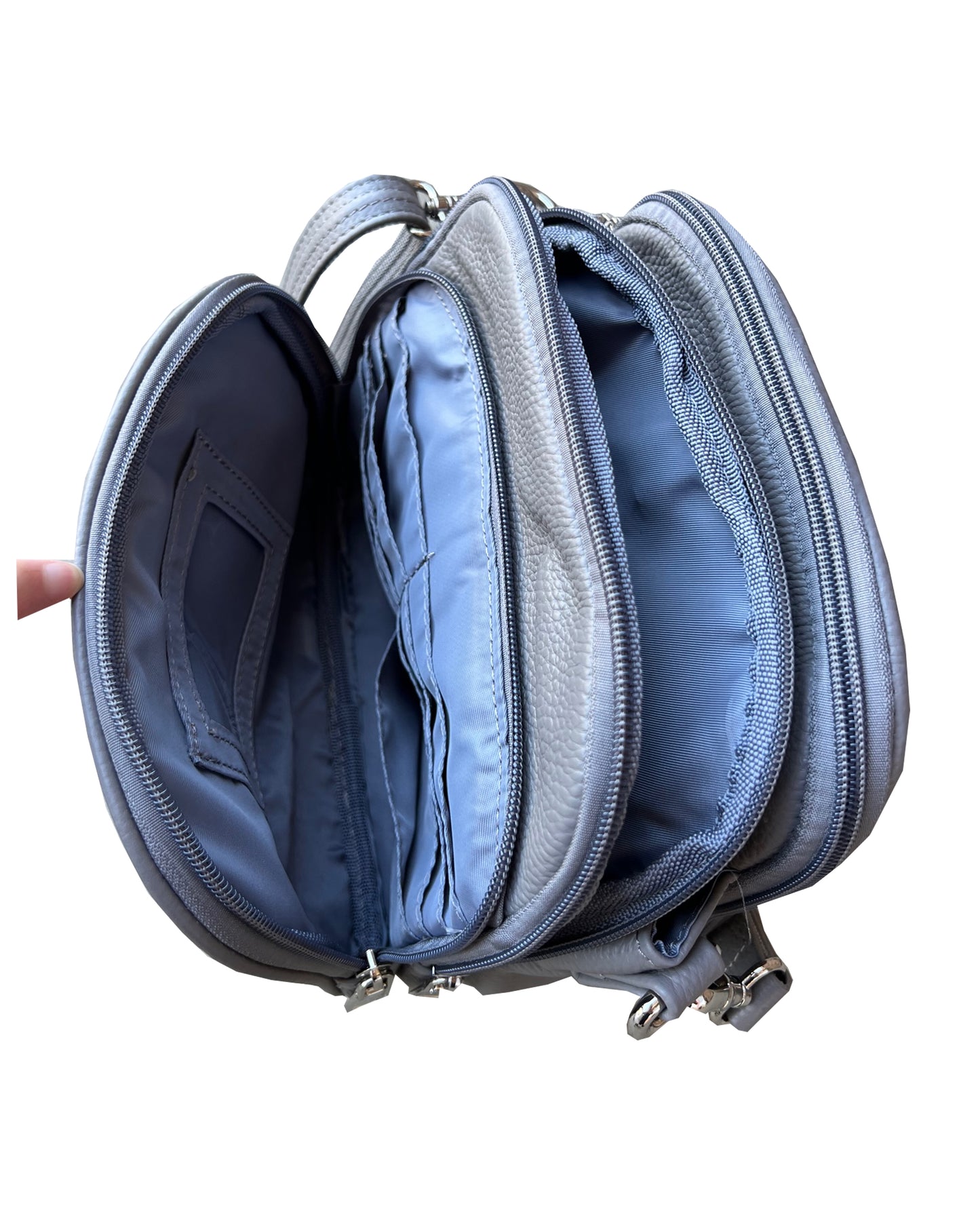 Leather Square Lockable Concealed Carry Purse by Roma - Hiding Hilda, LLC