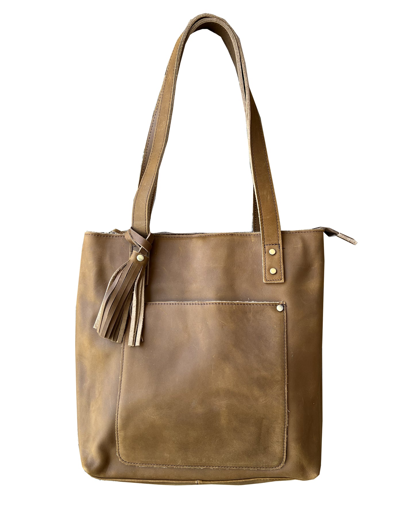 Soft Genuine Leather Conceal Carry Lockable Tote - Hiding Hilda, LLC