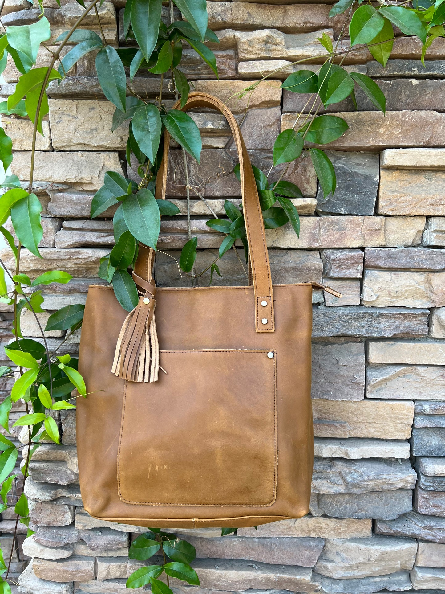 Soft Genuine Leather Conceal Carry Lockable Tote - Hiding Hilda, LLC
