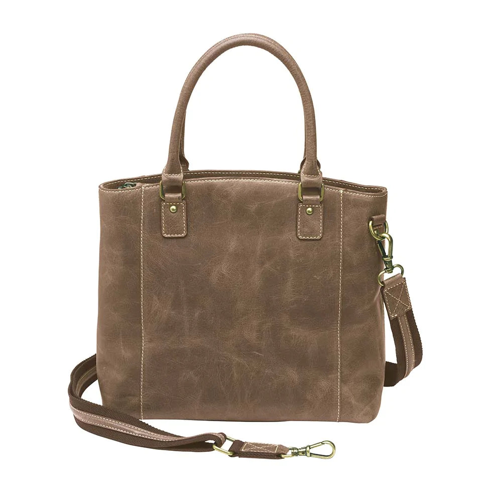 GTM Original Distressed Leather Concealed Carry Town Tote - Hiding Hilda, LLC