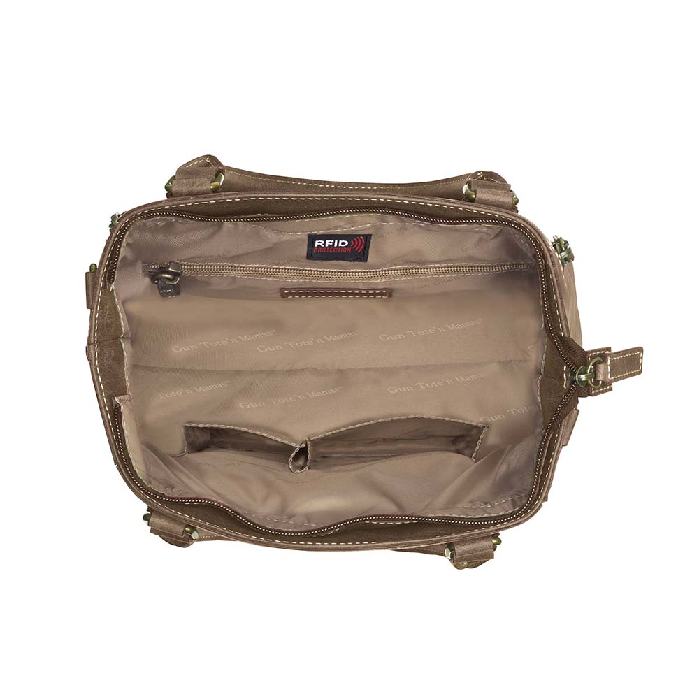 GTM Original Distressed Leather Concealed Carry Town Tote - Hiding Hilda, LLC