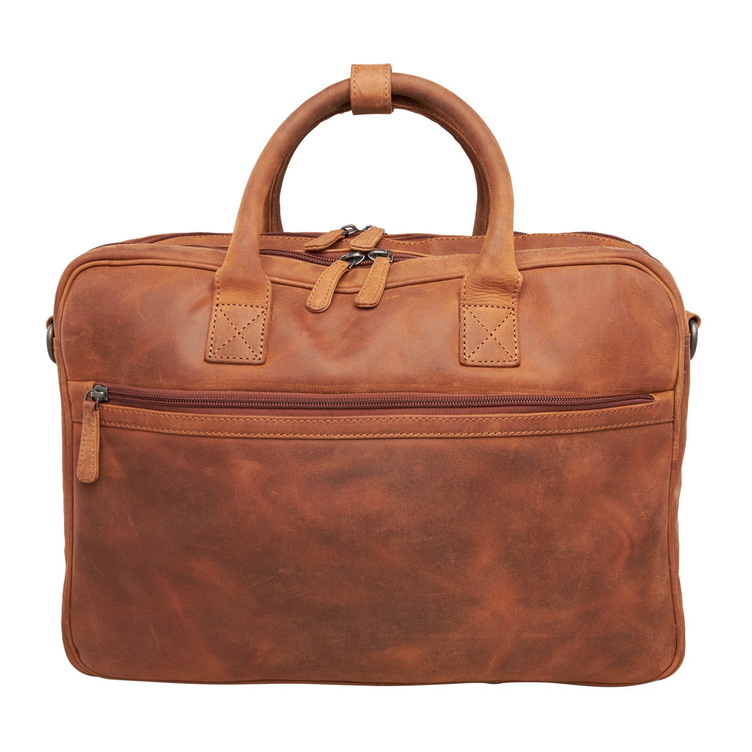 Concealed Carry Hayden Distressed Leather Hayden Leather Computer Briefcase with RFID Organizer - Hiding Hilda, LLC