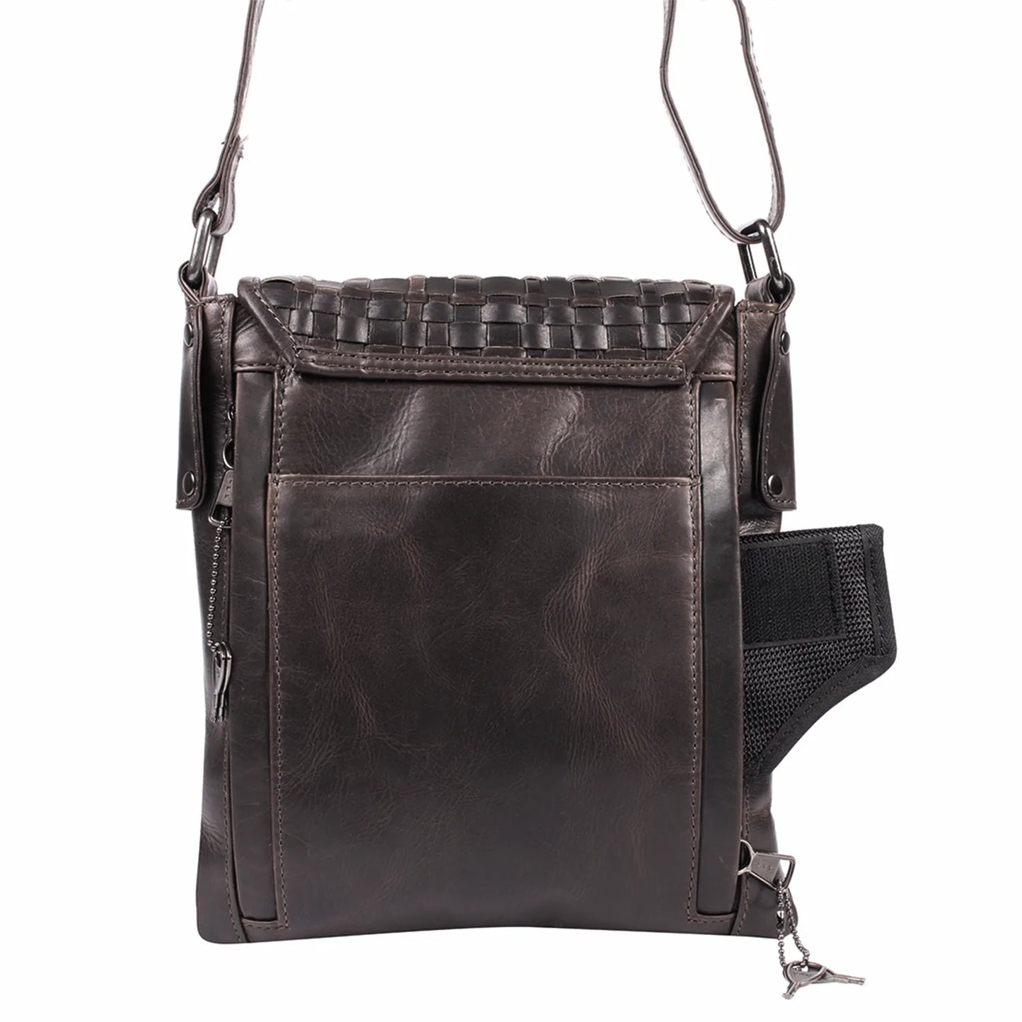 Woven Hana Concealed Carry Leather Crossbody Purse - Hiding Hilda, LLC
