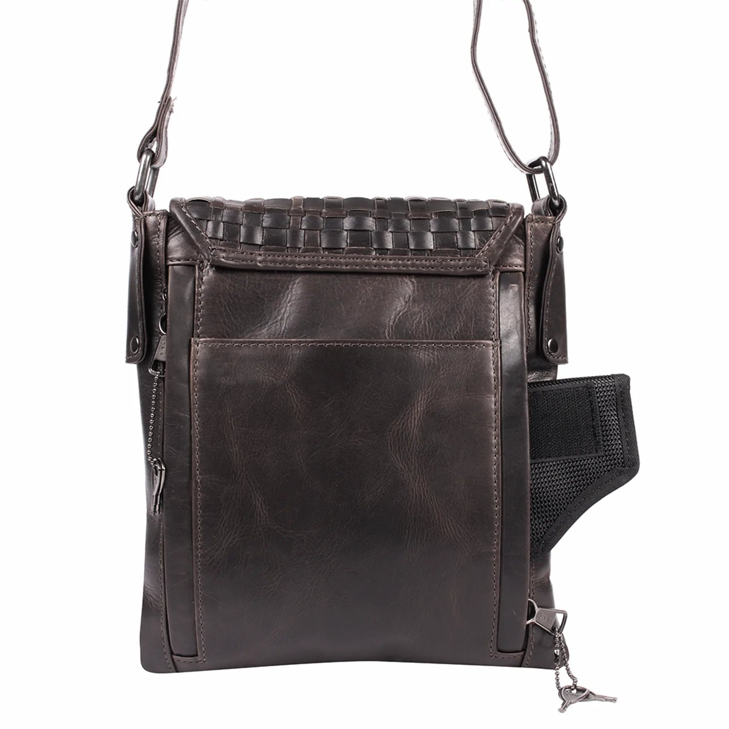 Woven Hana Concealed Carry Leather Crossbody Purse - Hiding Hilda, LLC