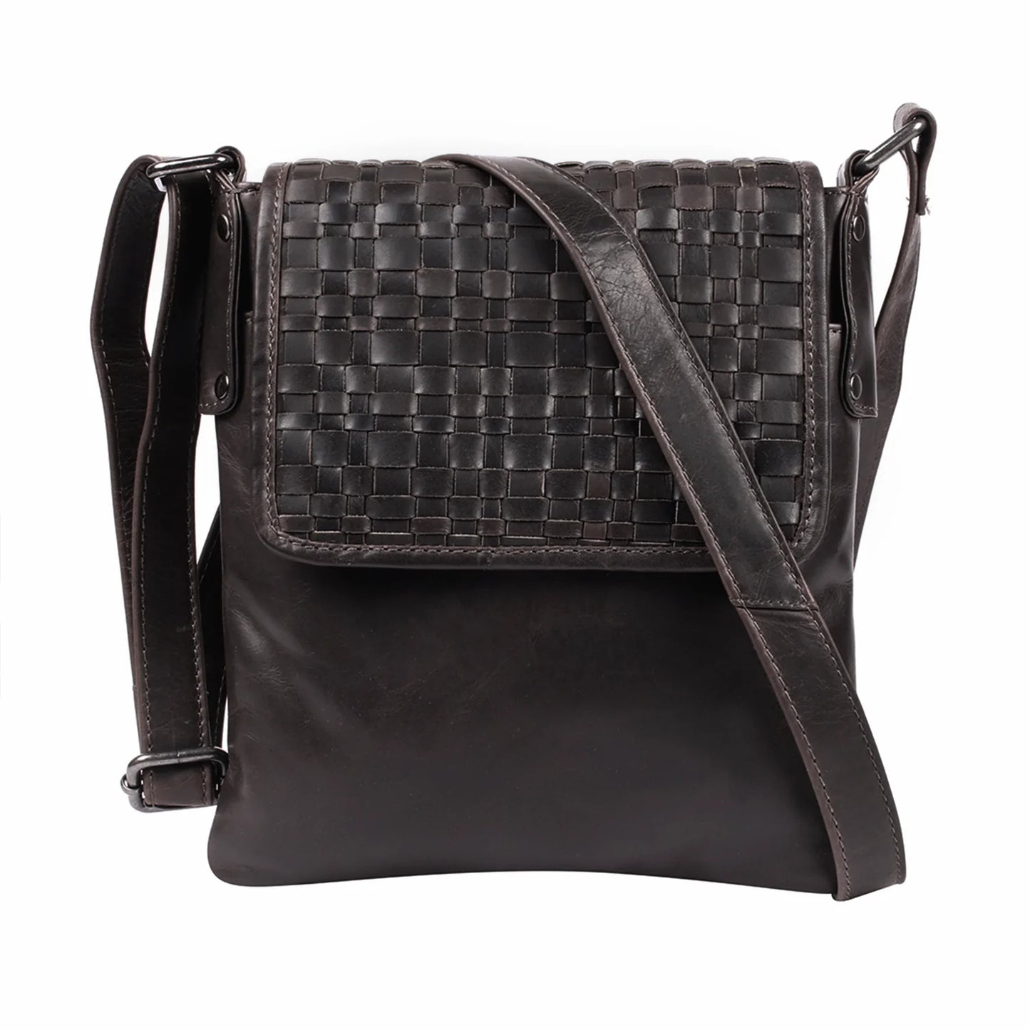 Woven Hana Concealed Carry Leather Crossbody Purse - Hiding Hilda, LLC