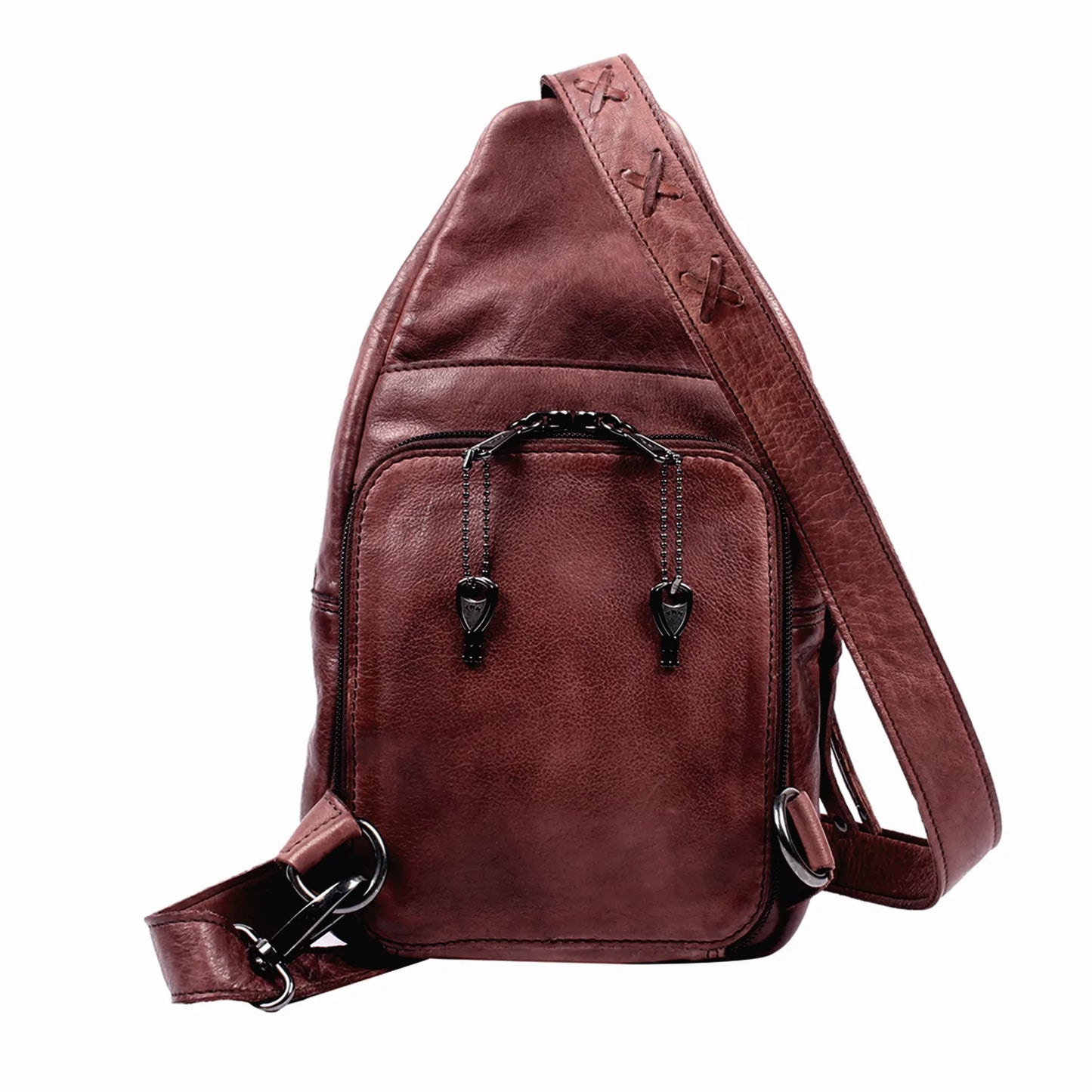 Taylor Unisex Leather Concealed Carry Sling Backpack - Hiding Hilda, LLC