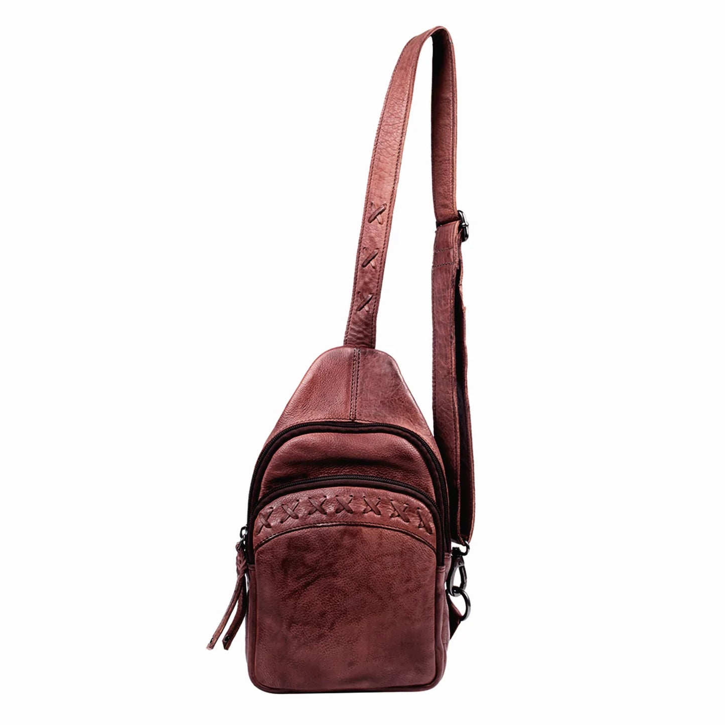 Taylor Unisex Leather Concealed Carry Sling Backpack - Hiding Hilda, LLC