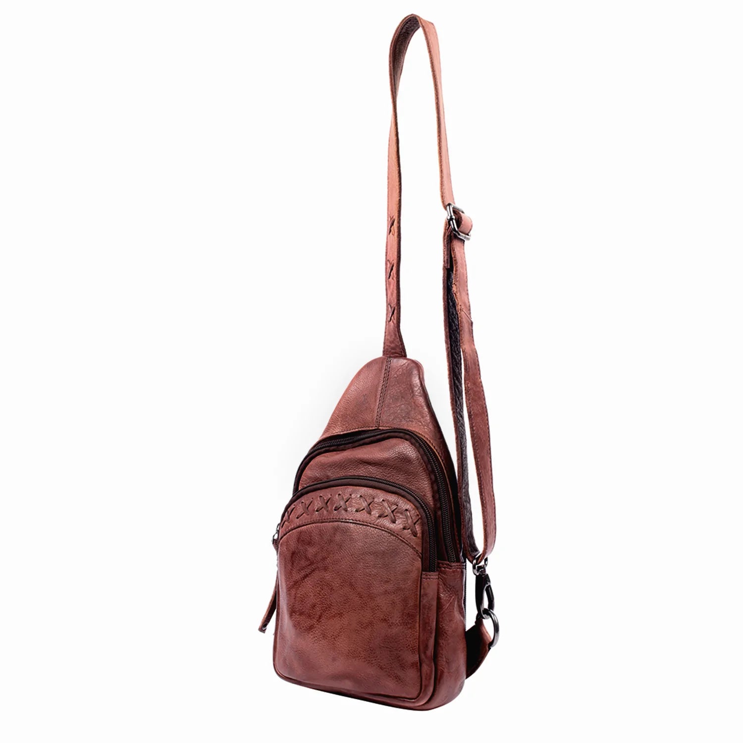 Taylor Unisex Leather Concealed Carry Sling Backpack - Hiding Hilda, LLC