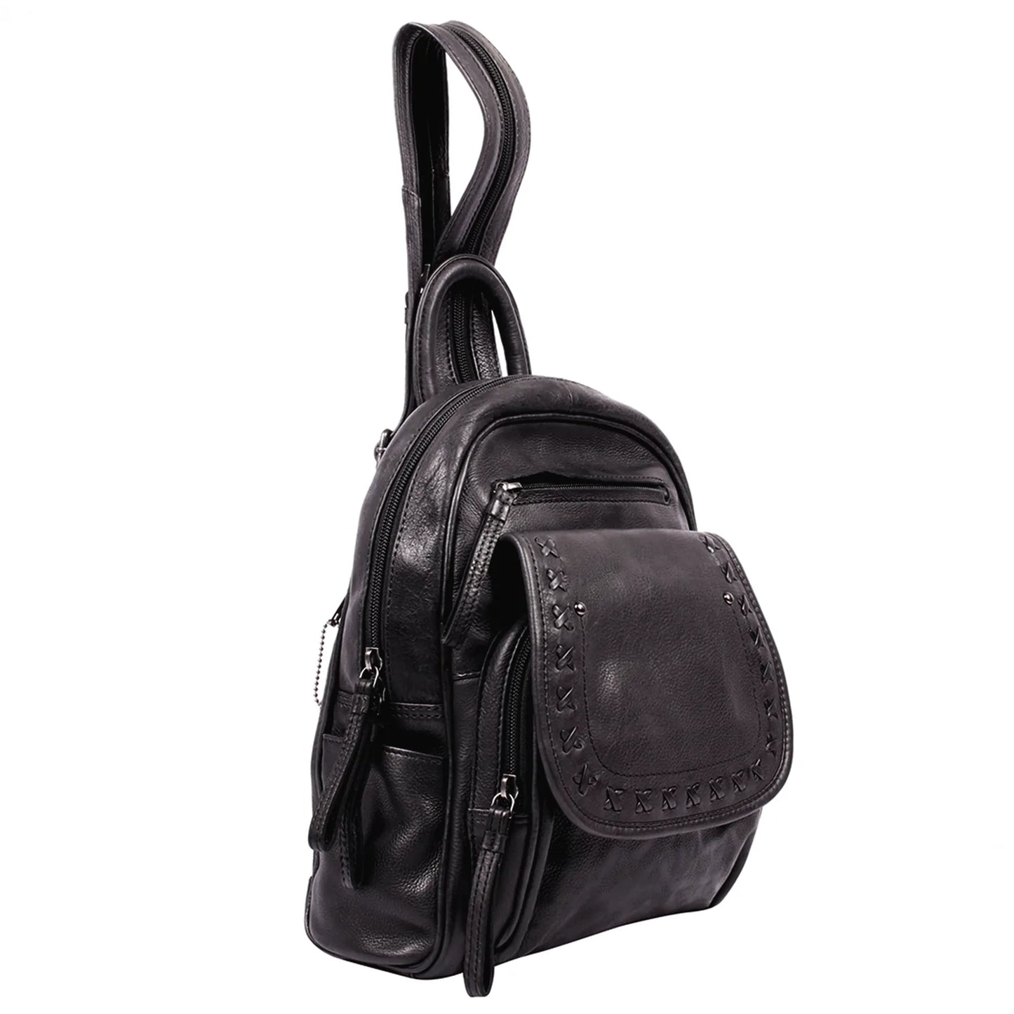Daisy Leather Concealed Carrt Lockable Backpack - Hiding Hilda, LLC