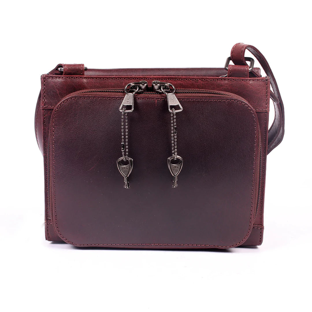 Raelynn Buffalo Leather Compact Conceal Carry Organizer - Hiding Hilda, LLC