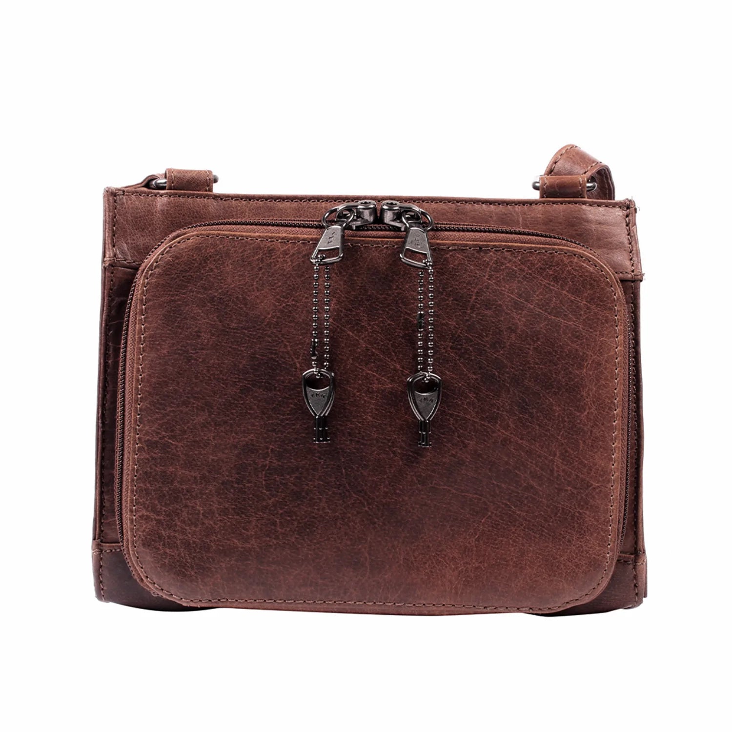 Raelynn Buffalo Leather Compact Conceal Carry Organizer - Hiding Hilda, LLC