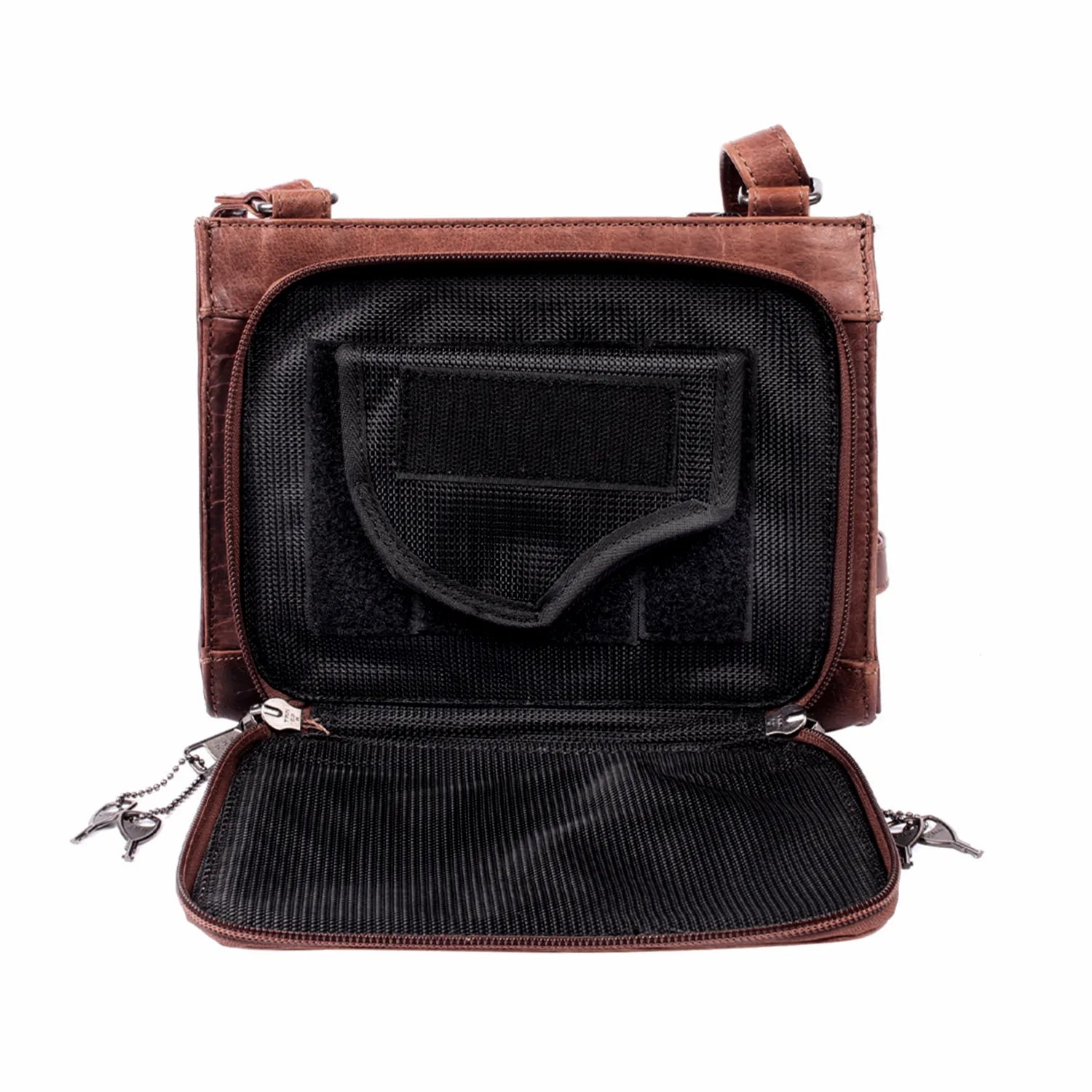 Raelynn Buffalo Leather Compact Conceal Carry Organizer - Hiding Hilda, LLC