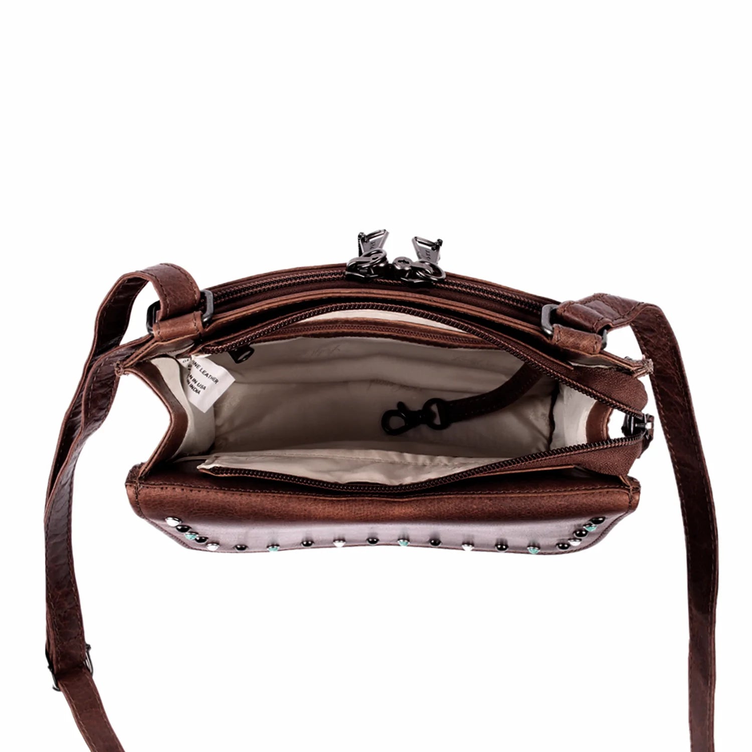 Raelynn Buffalo Leather Compact Conceal Carry Organizer - Hiding Hilda, LLC