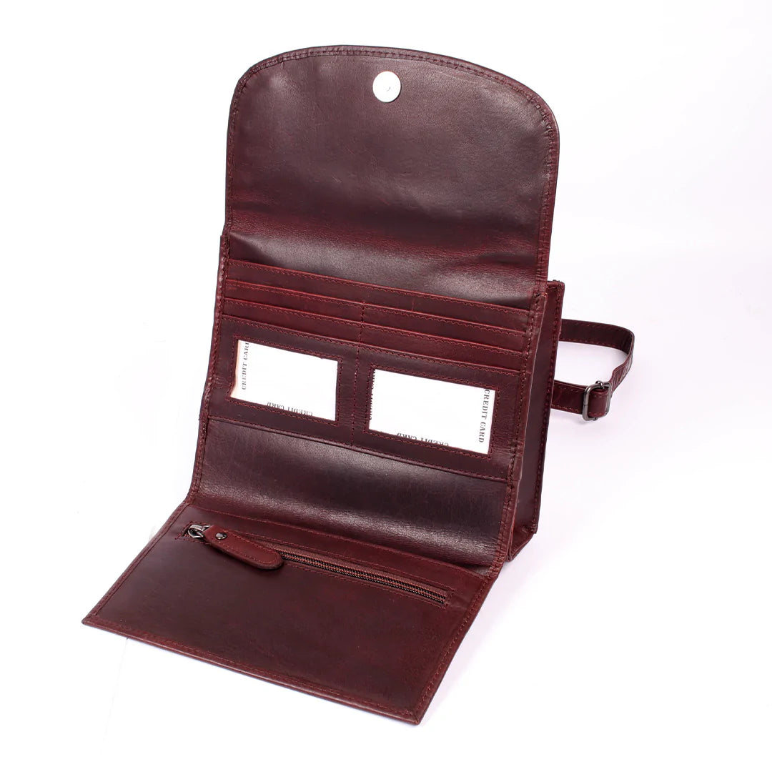 Raelynn Buffalo Leather Compact Conceal Carry Organizer - Hiding Hilda, LLC