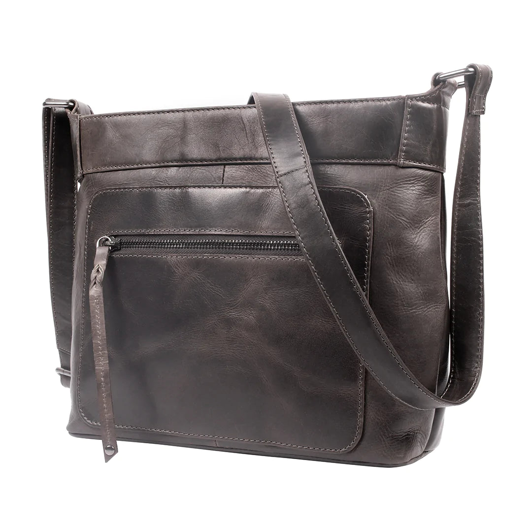 Delaney Conceal Carry Distressed Leather Crossbody Purse - Hiding Hilda, LLC