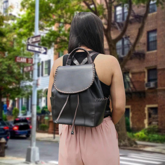 Allie Stylish Lockable Leather Conceal Carry Backpack - Hiding Hilda, LLC