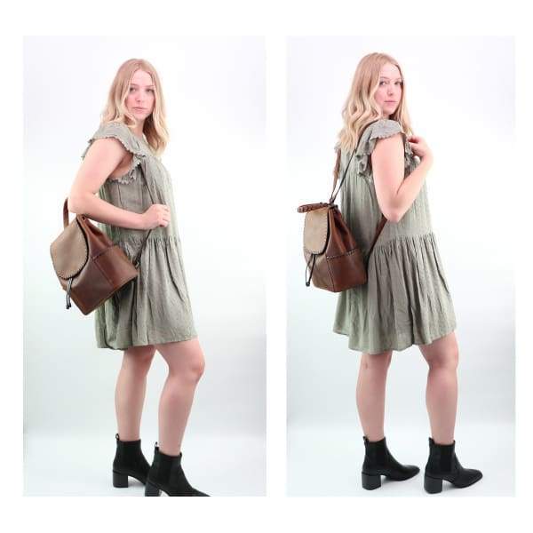 Lady Conceal Allie Lockable Leather Conceal Carry Backpack NEW! - Hiding Hilda, LLC