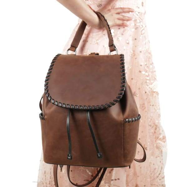 Lady Conceal Allie Lockable Leather Conceal Carry Backpack NEW! - Hiding Hilda, LLC