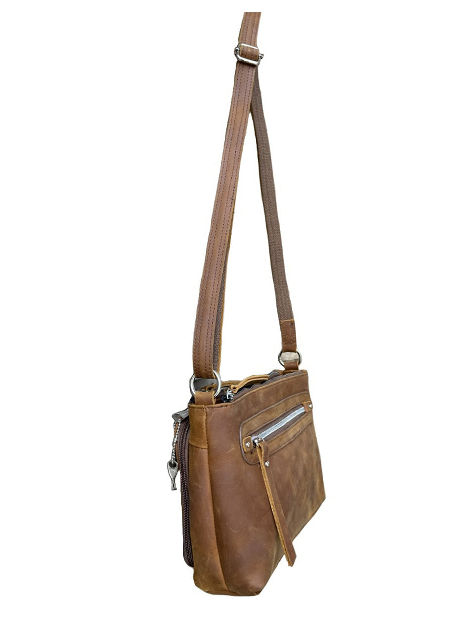 Wax and Oiled Cowhide Compact Concealed Carry Purse - Hiding Hilda, LLC