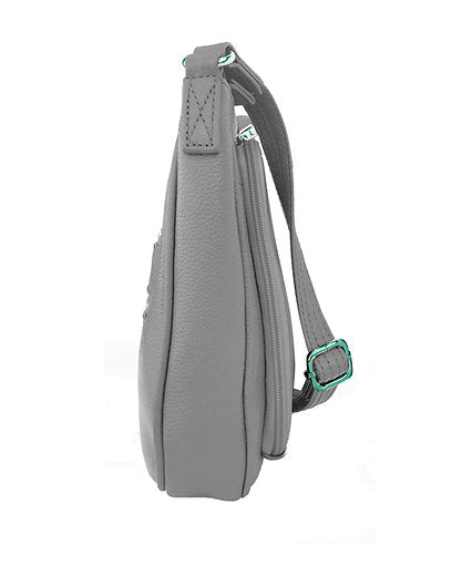 Triple Zipper Leather Crossbody CCW Purse - Hiding Hilda, LLC